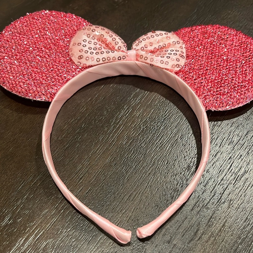 Mouse Ears - pink sequined ears